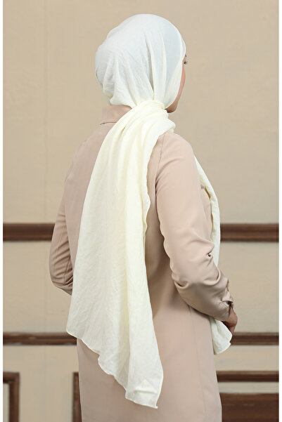 sefamerve Σκούρο κρεμ μαλακό βαμβακερό σάλι - Μοντέλο 2000-51