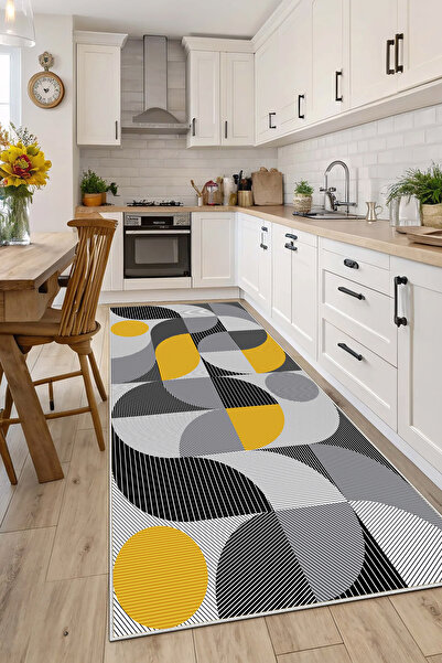 Evimle Makinede yıkanabilir kaymaz taban leke tutmaz mutfak halısı salon halı...