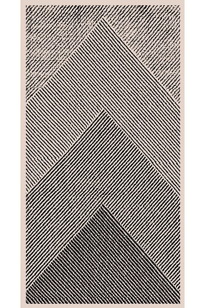 df home Patterned Digital Printed - Washable Non-Slip Based Thin Living Room Children's Rug 8063
