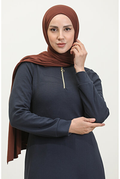 sefamerve Fermuarlı Elbise 2148C-01 Lacivert