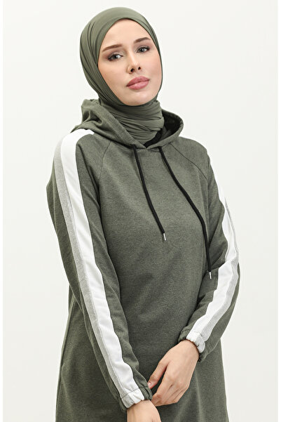 sefamerve Khaki Hooded Sweatshirt - 23075-03