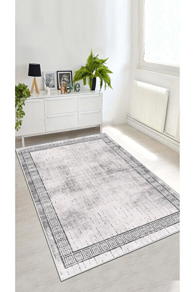 UZZA Kesme Halı Desenli Dijital Baskı Yıkanabilir Kaymaz Taban İnce Salon Mut...