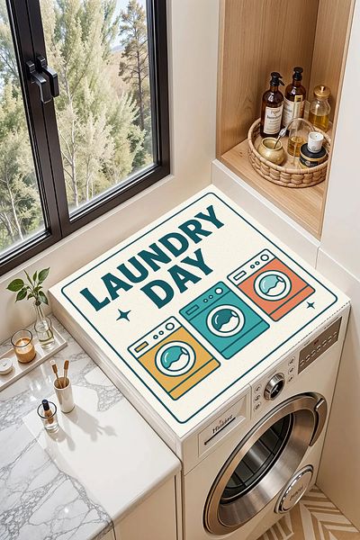 df home Washing Machine Dryer Mat Anti-Slip Washable/ Cmsr-12