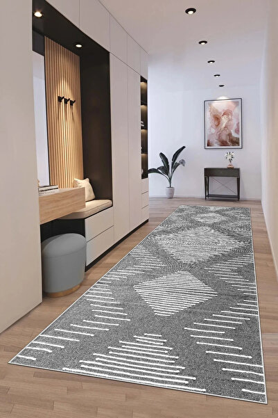 df home Salon Halısı Geometrik İskandinav Toz Tutmaz Dijital Baskı Yıkanabili...