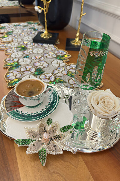 Bi Bashka Lotus çiçeği pullu tasarım 2li kokteyl peçete