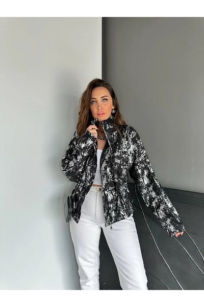 QİMYA BUTİK Qimene Women's Large Pocket Waist Drawstring Loose Collar Lacy Oversize Coat