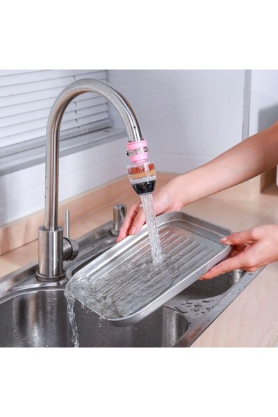 Tahtakale Toptancısı BUFFER® 6 Katmanlı Musluk Ucu Filtreli Su Tasarruflu Hijjenik Musluk Başlığı