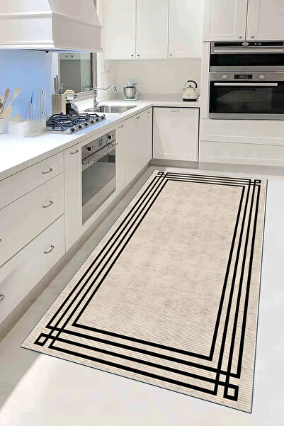 Evimle Makinede yıkanabilir kaymaz taban leke tutmaz mutfak halısı salon halı...
