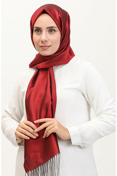 sefamerve شال التفتا ذو الشرابة الحمراء - موديل 1267-14
