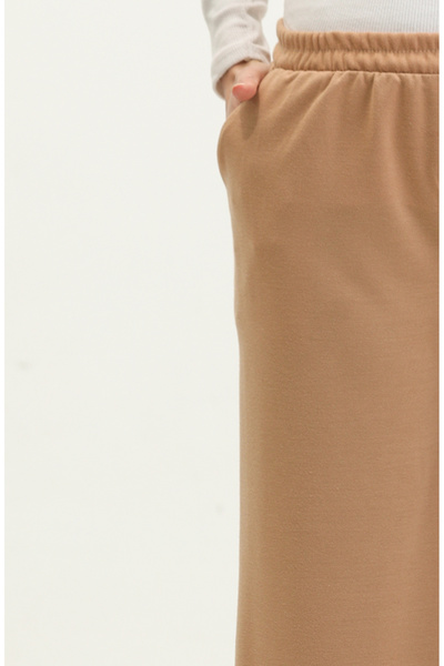 sefamerve Cepli Bol Paça Eşofman Altı 0283-05 Sütlü kahve