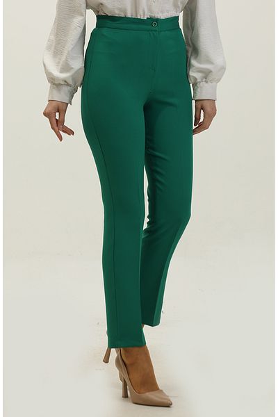 sefamerve Emerald Green Straight Leg Trousers - 1148-07