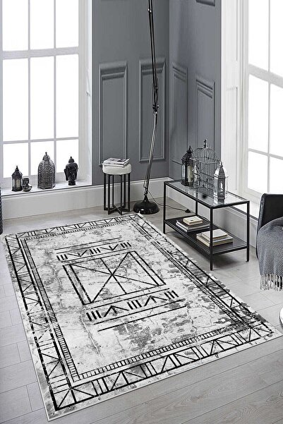 df home Dijital Baskı Yıkanabilir Kaymaz Taban Salon Halısı Mutfak Halısı Kor...