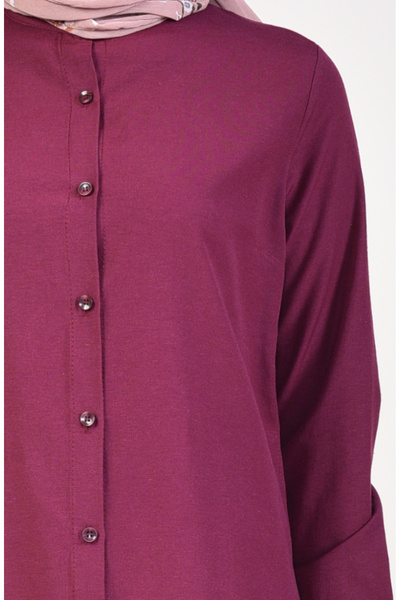 sefamerve Hakim Yaka Tunik 6475-15 Mürdüm