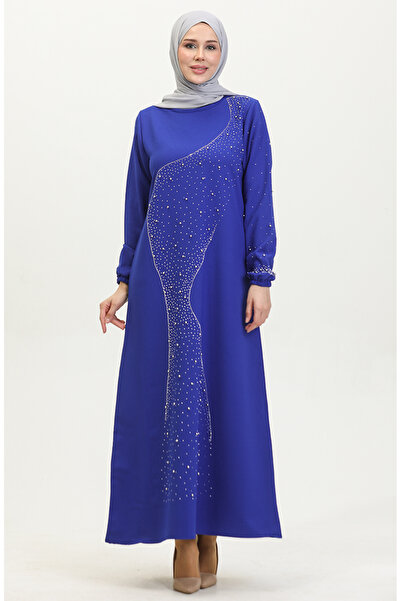 sefamerve Saks Stone nyomott estélyi ruha - 0407-01