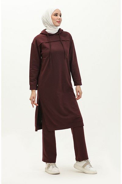 sefamerve Σετ φόρμας 3034-14 Plum Two Thread