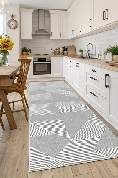 Evimle Makinede yıkanabilir kaymaz taban leke tutmaz mutfak halısı salon halı...