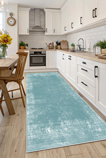 Evimle Makinede yıkanabilir kaymaz taban leke tutmaz mutfak halısı salon halı...