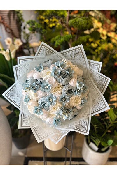 Pika Mavi Şakayık İsteme Çiçeği - İsteme Buketi - Yapay İsteme Çiçeği- Yapay Şakayık