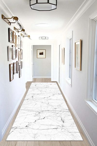 df home Digital Printed Cutting Runner - Washable Non-Slip Base, Doorway Entrance Carpet 3448