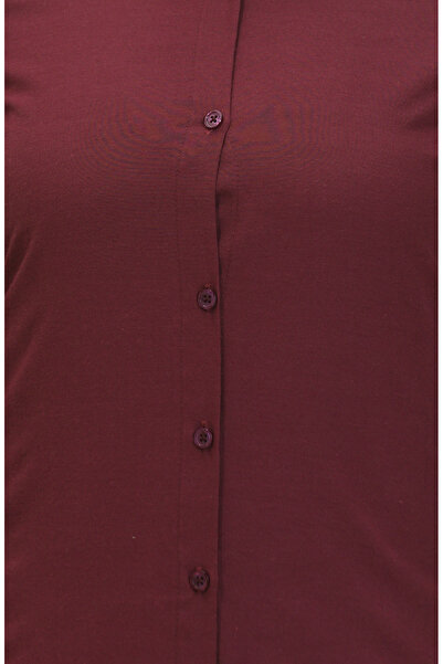 sefamerve Plum Buttoned Tunic - 6111-07
