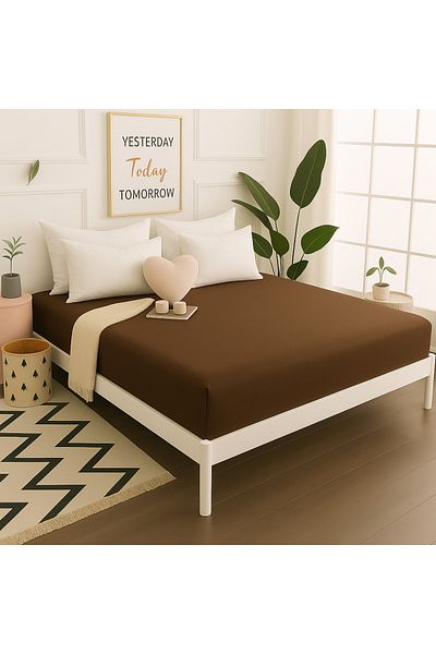 Prime Sleeks 100% Cotton Fitted Sheet Double Fitted Sheet 160X200Cm