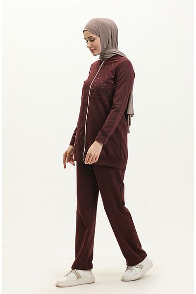 sefamerve Φόρμα φόρμας με δύο κλωστές Pearl 3038-09 Plum
