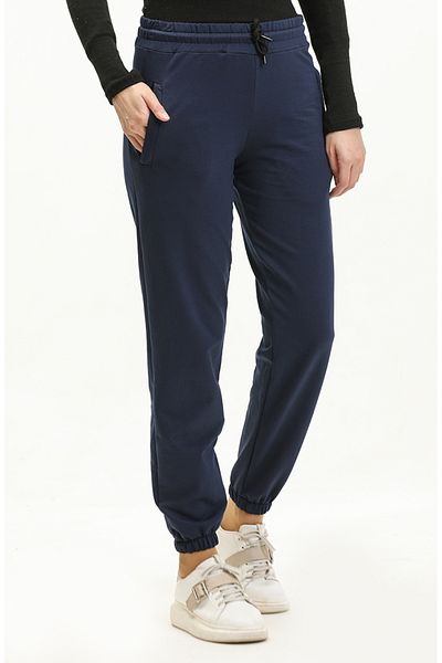 sefamerve Μπλε Navy Jogger Sweatpants - Με φερμουάρ και τσέπες 23015-02