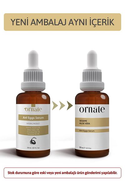 ORNATE Ant Egg Oil Hair Reducing and Smoothing Moisturizing Serum 3-Piece Super Set 30ml