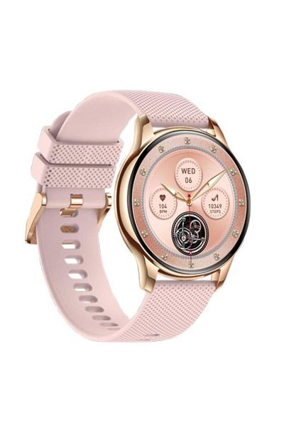 iOsuite Smartwatch, 1.32" AMOLED, Fitness & Health Tracker, Bluetooth, Android/iOS – Pink