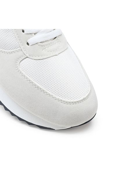 Tmall Pantofi sport bărbătești, cu inserții de plasă, B4000, albi