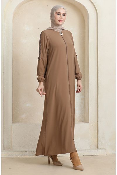 sefamerve 0464-01 Μοντέλο Milky Brown Side Stone με σχέδιο Ferace