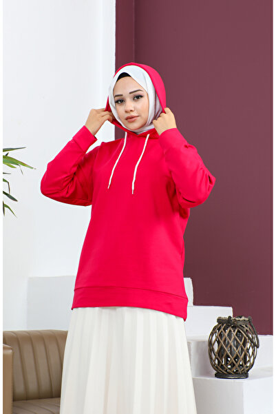 sefamerve Fuchsia Hooded Sweatshirt - 23002-05