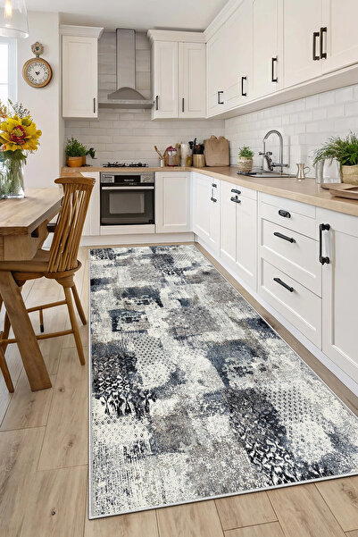 Evimle Makinede yıkanabilir kaymaz taban leke tutmaz mutfak halısı salon halı...