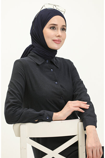 sefamerve Yırtmaçlı Tunik 2559-03 Lacivert