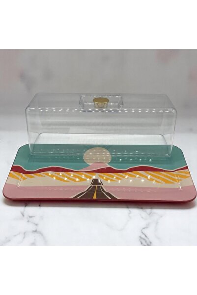 MEVLANA BAZAAR Seramik Baton Pasta Kek Kabı Fanusu