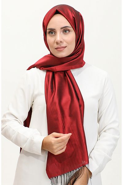 sefamerve شال التفتا ذو الشرابة الحمراء - موديل 1267-14