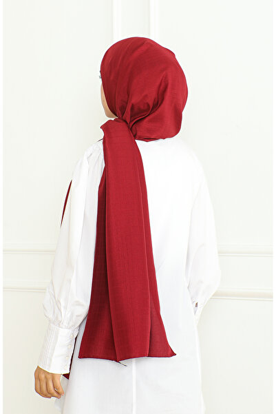 sefamerve Burgundy Armule Shawl - 81076-18 Model