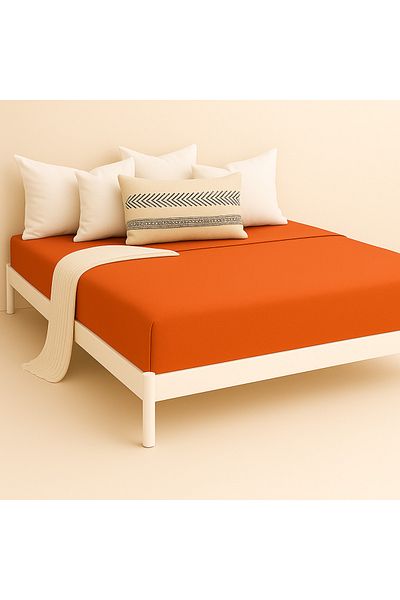Prime Sleeks 100% Cotton Fitted Sheet Double Fitted Sheet 160X200Cm