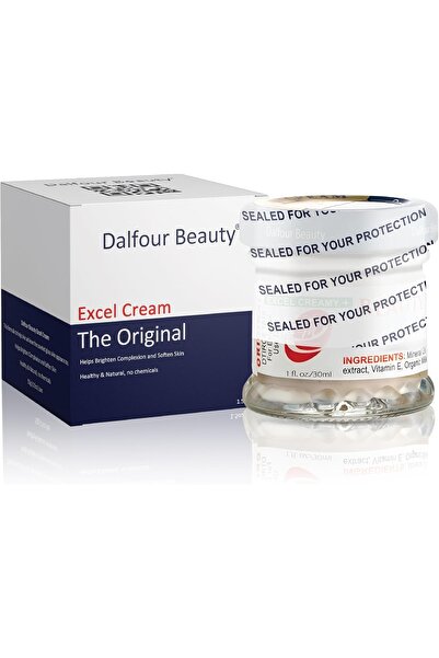 Dalfour كريم تبييض الجمال 50 جرام يفتح البشرة وينعمها، مع حمض الجليكوليك والم...