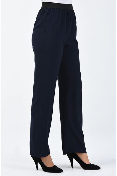 sefamerve Marineblaue Wanderhose aus Viskose – 6434-01