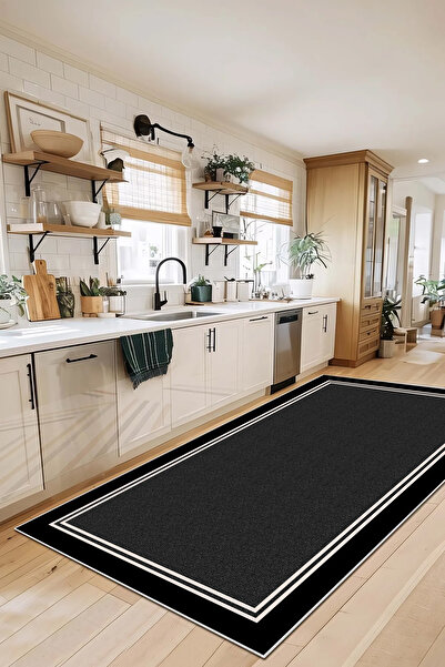 Evimle Makinede yıkanabilir kaymaz taban leke tutmaz mutfak halısı salon halı...