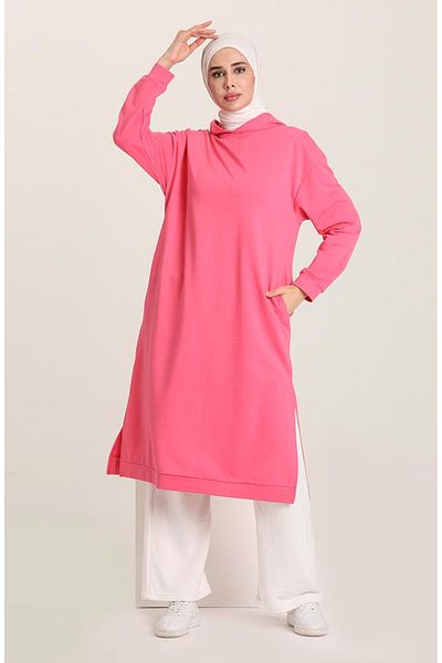 sefamerve Sporttunika mit Kapuze 3007-13 Fuchsia