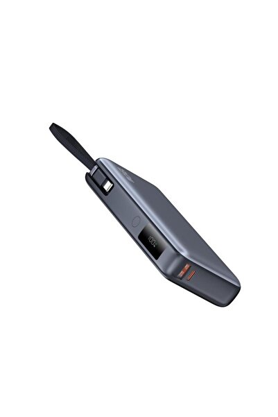 iOsuite Power Bank 20,000mAh PD 130W Fast Charging (2 Ports) 1*USB-C & 1*USB-A with USB-C Cable Grey