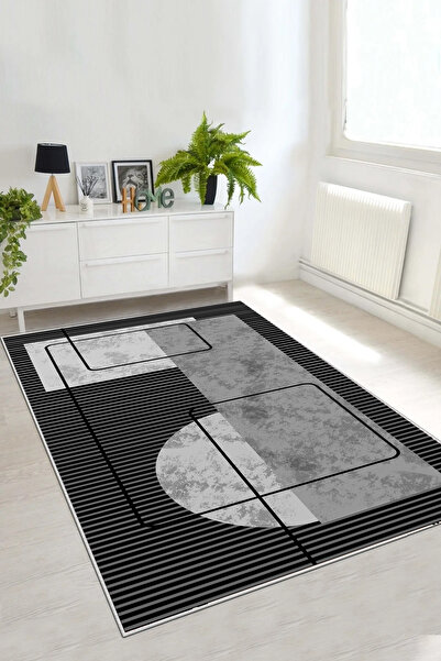 df home Kesme Halı Desenli Dijital Baskı Yıkanabilir Kaymaz Taban İnce Salon ...