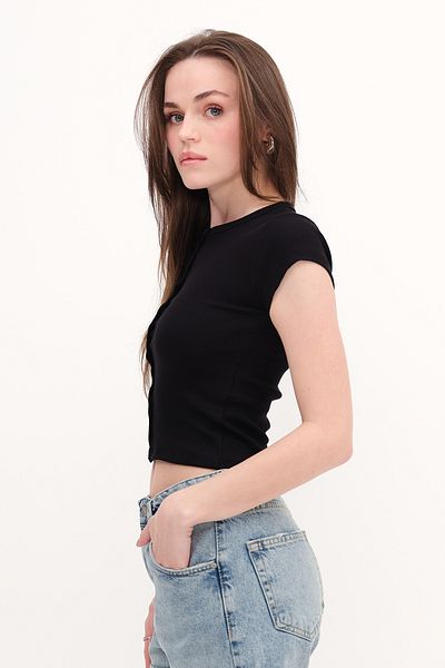 Addax Buttoned Basic T-Shirt P0377
