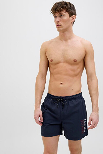 Jack & Jones Erkek Logo Baskili Deniz Sortu - Maui