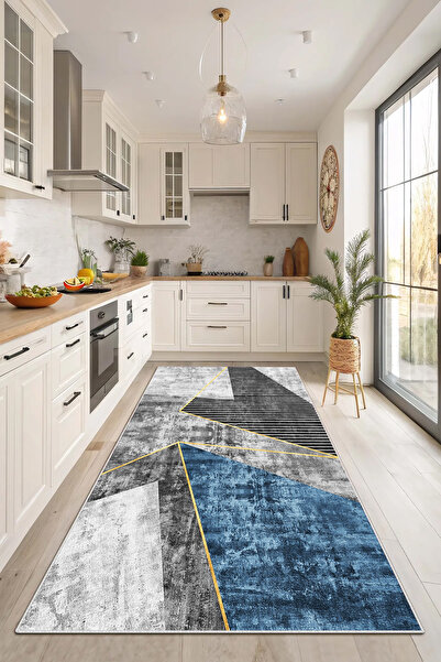 Evimle Makinede yıkanabilir kaymaz taban leke tutmaz mutfak halısı salon halısı /7022 Dikdörtgen