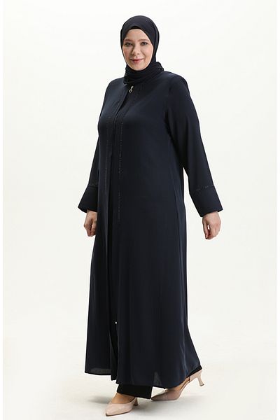 sefamerve Navy Blue Large Size Stone Ferace 5050-02