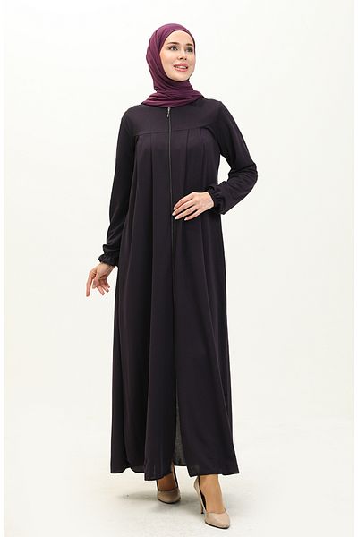 sefamerve Ferace cu fermoar cu halat violet 0702-06