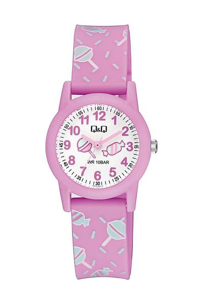 Q&Q Qq V22A-003Vy Water Resistant Pink Children's Wristwatch
